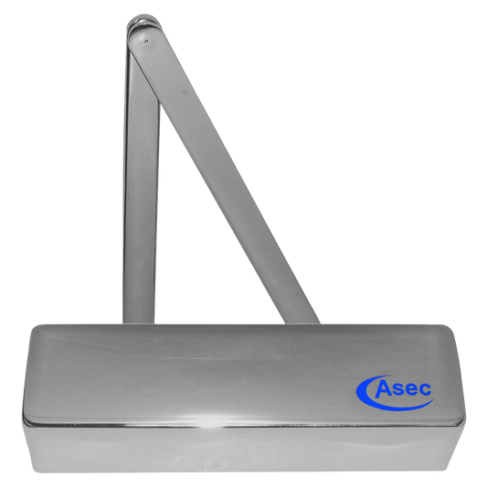 ASEC Size 3-5 Overhead Door Closer Silver Enamelled