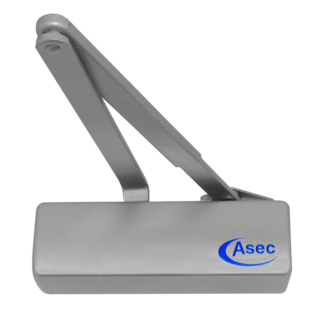 ASEC Classic Size 3-4 Overhead Door Closer Satin Stainless Steel