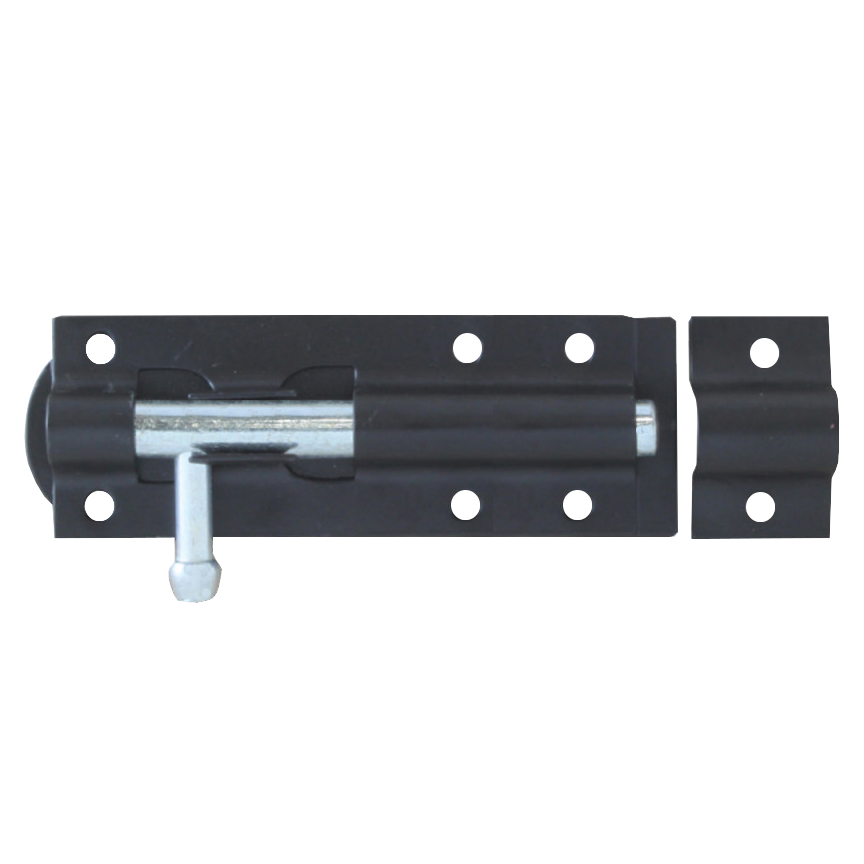 ASEC Straight Tower Bolt 100mm - Black