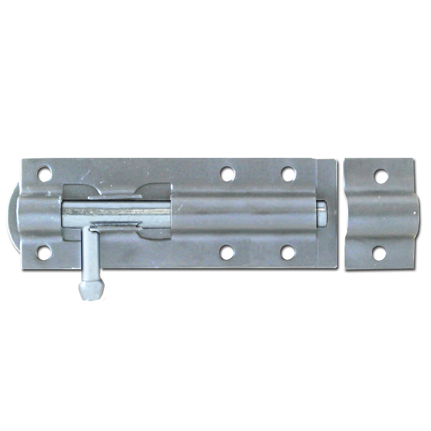 ASEC Zinc Plated Straight Tower Bolt Zinc Plated 100mm - Galvanised