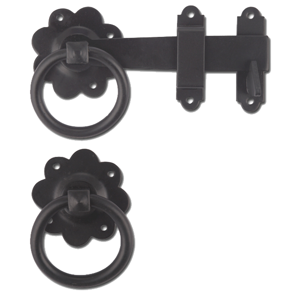 ASEC Ring Gate Latch Black