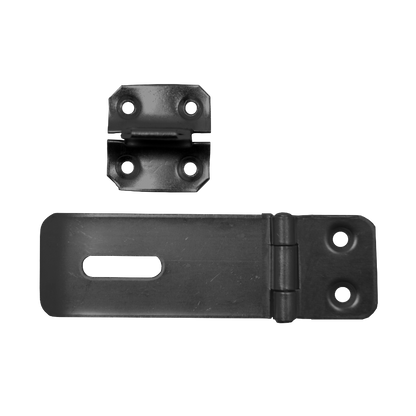 ASEC Safety Hasp & Staple 75mm - Black