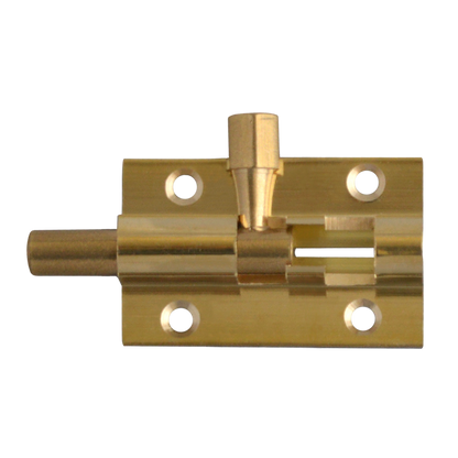 ASEC Brass 25mm Wide Straight Barrel Bolt 38mm Pro - Polished Brass