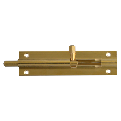 ASEC Brass 25mm Wide Straight Barrel Bolt 102mm Pro - Polished Brass