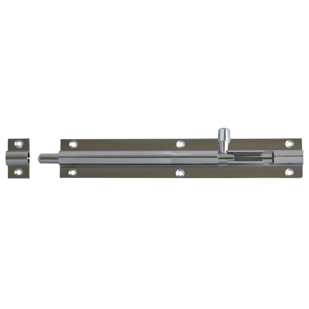 ASEC Chrome 25mm Wide Straight Barrel Bolt 152mm Pro - Chrome Plated