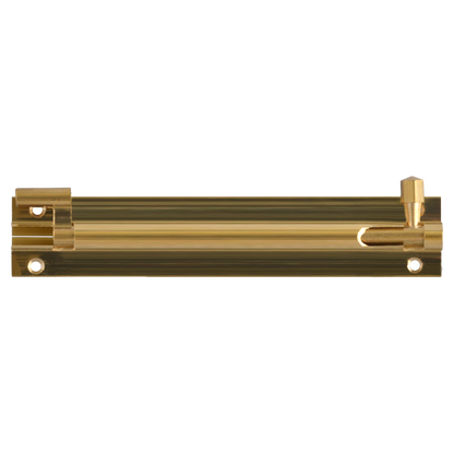 ASEC Brass Necked Barrel Bolt 152mm Pro - Polished Brass