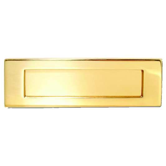 ASEC Victorian Letter Plate 254mm Pro - Polished Brass