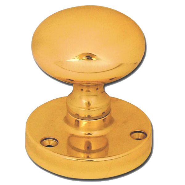 ASEC Victorian 62mm Rose Mortice Knob Pro - Polished Brass