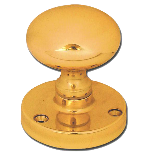 ASEC Victorian 62mm Rose Mortice Knob Pro - Polished Brass