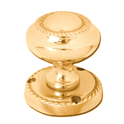 ASEC Georgian Mortice Knobs Pro - Polished Brass