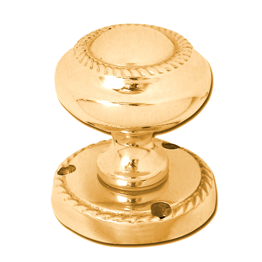 ASEC Georgian Mortice Knobs Pro - Polished Brass