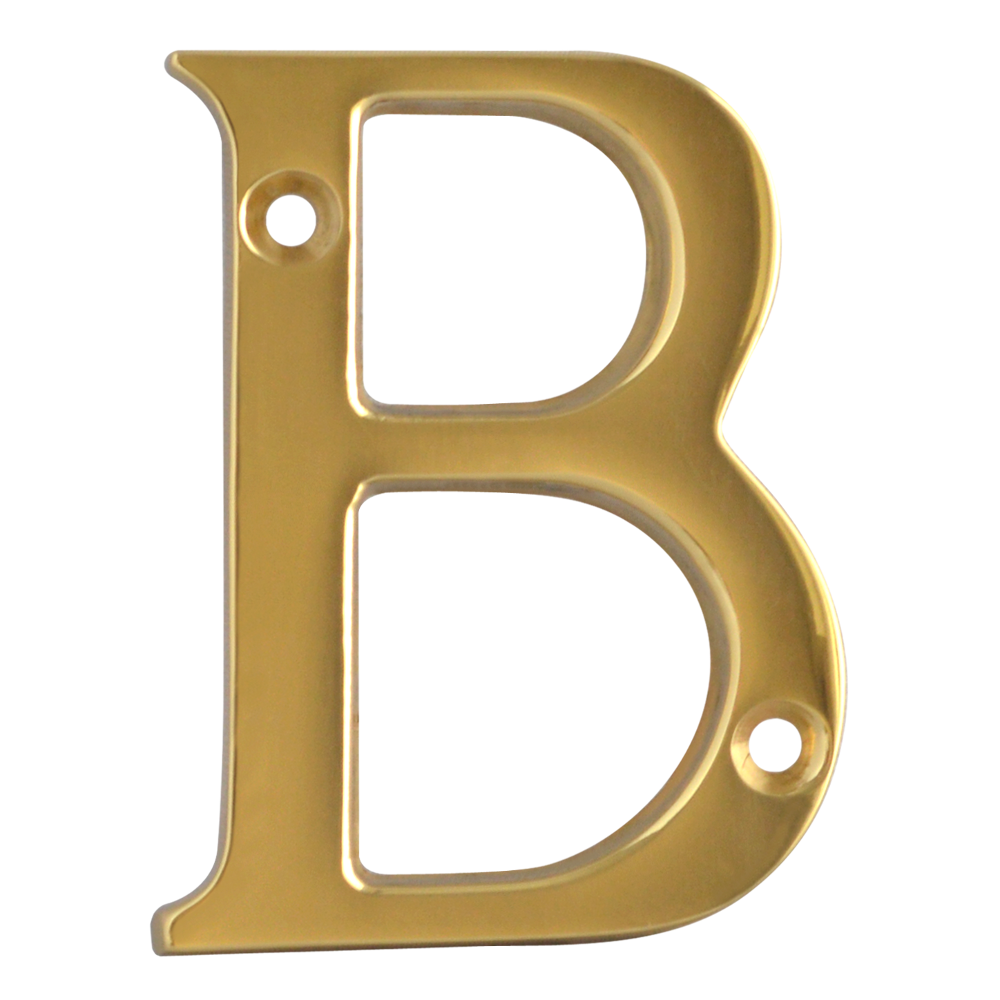 ASEC Metal Letters 50mm B - Polished Brass