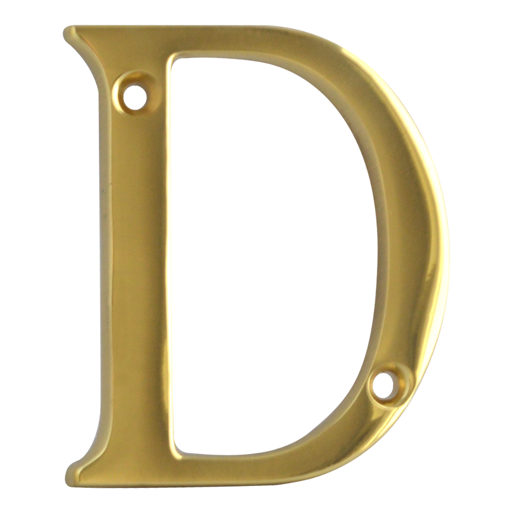 ASEC Metal Letters 50mm D - Polished Brass