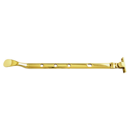 ASEC Victorian Casement Stay 305mm - Polished Brass