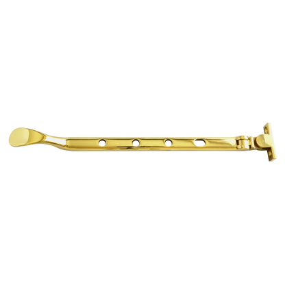 ASEC Victorian Casement Stay 254mm - Polished Brass