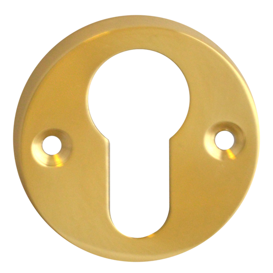 ASEC 45mm Front Fix Escutcheon Euro - Polished Brass