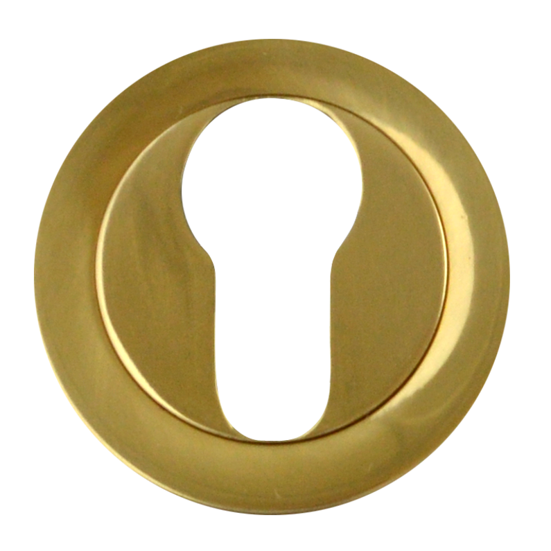 ASEC Concealed Fixing Escutcheon Euro - Polished Brass