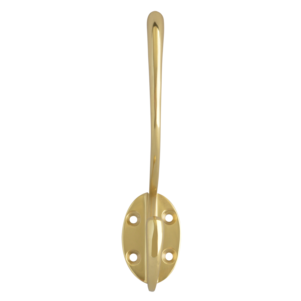 ASEC 127mm Oval Hat & Coat Hook Polished Brass