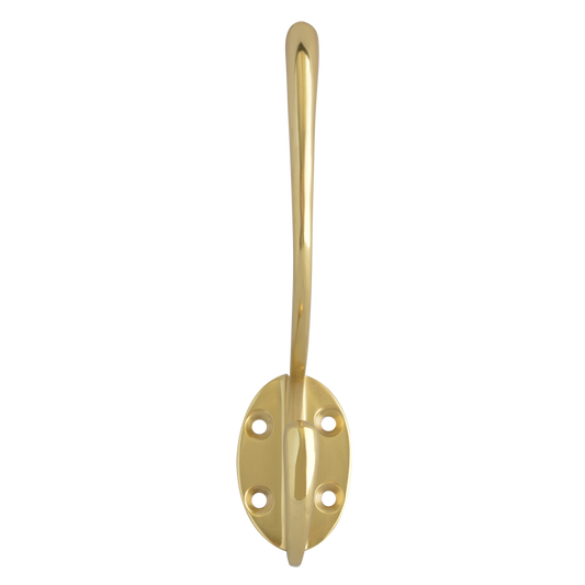 ASEC 127mm Oval Hat & Coat Hook Polished Brass