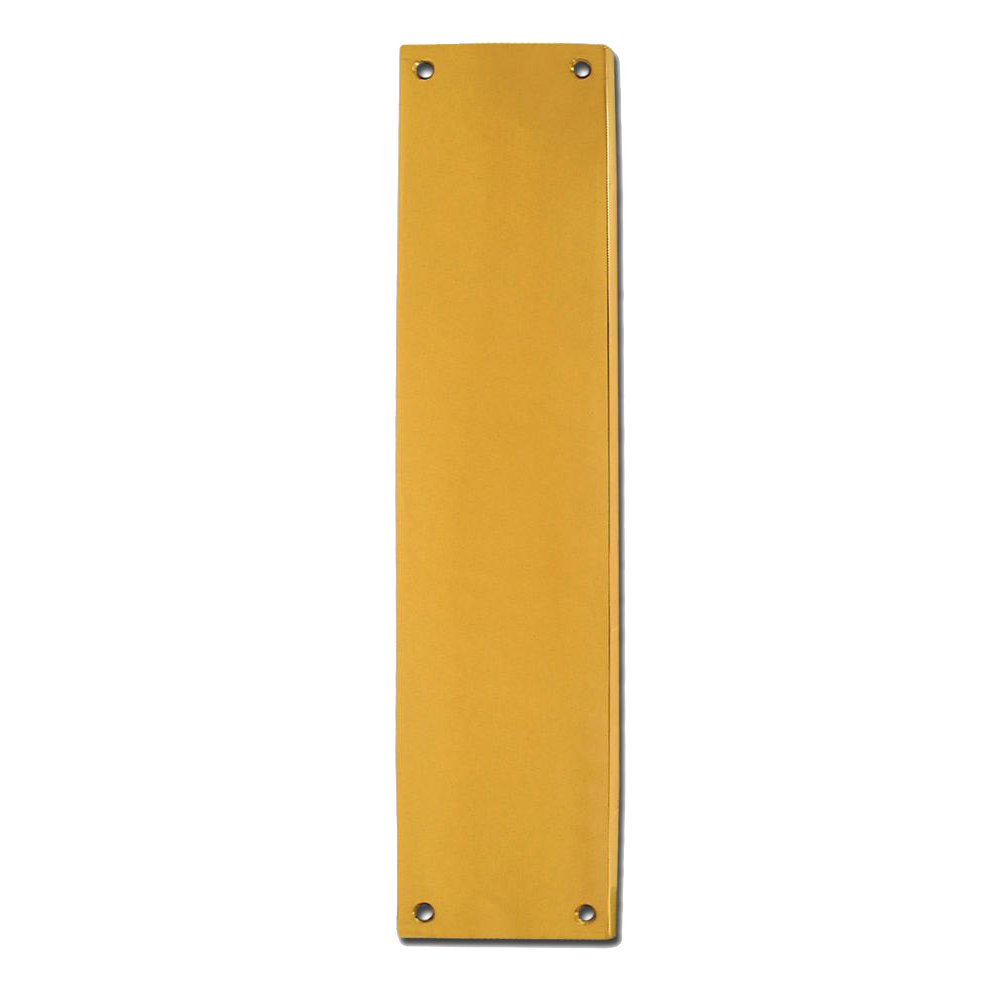 ASEC Victorian 70mm Wide Polished Brass Finger Plate 300mm - Polished Brass