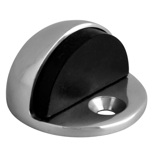 ASEC Oval Floor Door Stop Polished Anodised Aluminium