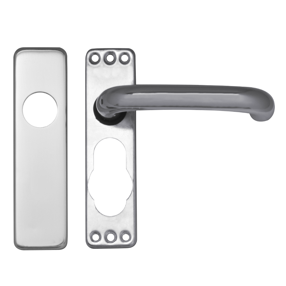 ASEC Plate Mounted Aluminium Lever Furniture Lever Latch - Anodised Aluminium