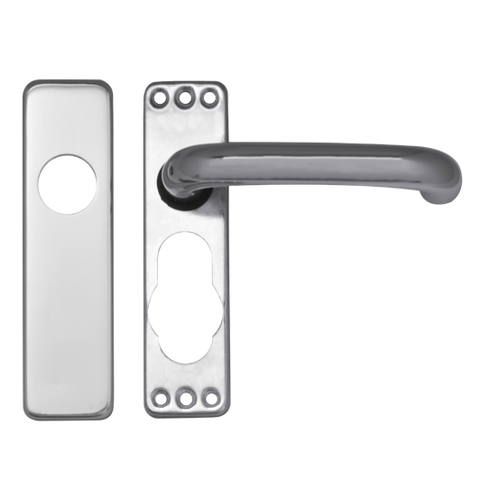 ASEC Plate Mounted Aluminium Lever Furniture Lever Latch - Anodised Aluminium