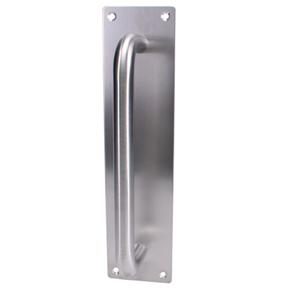 ASEC Plate Mounted 75mm Stainless Steel Pull Handle 225mm - Satin Stainless Steel