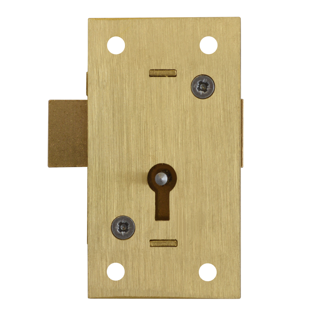 ASEC 36 2 Lever Straight Cupboard Lock 50mm Keyed To Differ Pro - Satin Brass