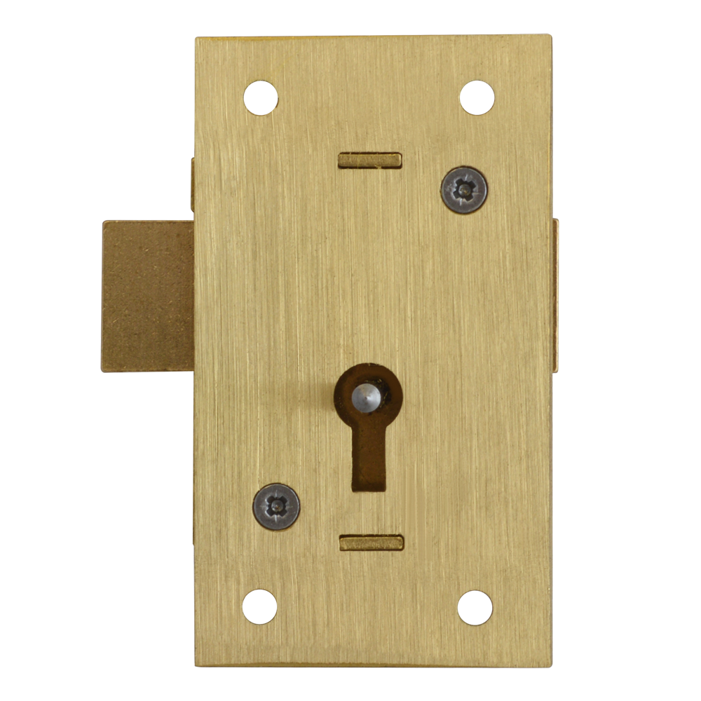 ASEC 36 2 Lever Straight Cupboard Lock 64mm Keyed To Differ Pro - Satin Brass