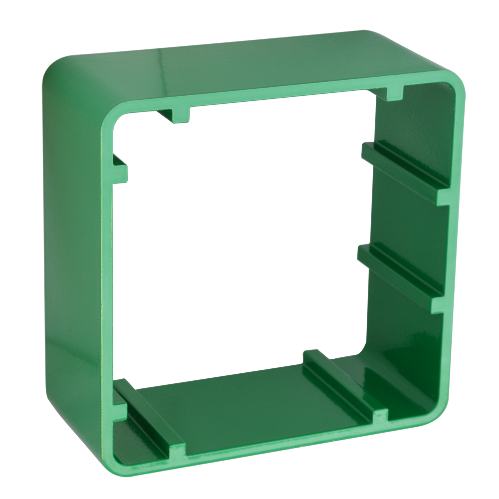 ASEC 38mm 1 Gang Surface Housing Green