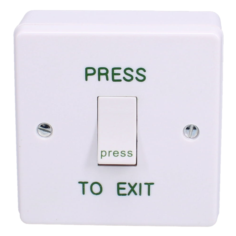 ASEC White Momentary 1 Gang Exit Switch - White