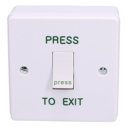 ASEC White Momentary 1 Gang Exit Switch - White