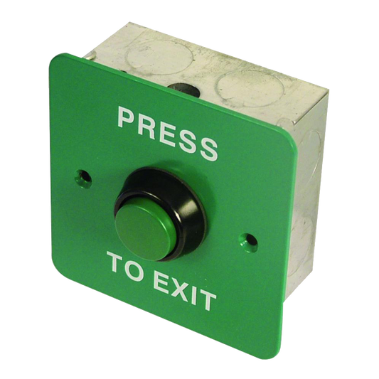 ASEC Press To Exit Green Button Press To Exit - Green