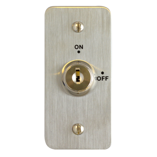 ASEC On/Off Key Switch Narrow Style - Stainless Steel