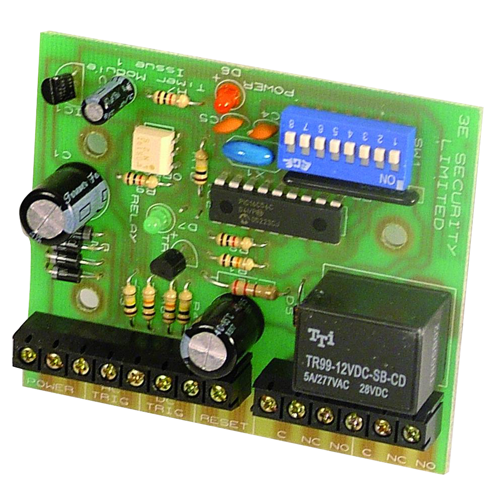 ASEC 12V/24V AC/DC Timer Relay PCB Mounted