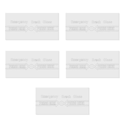 ASEC Spare Glass For Call Point Pack Of 5 - Clear