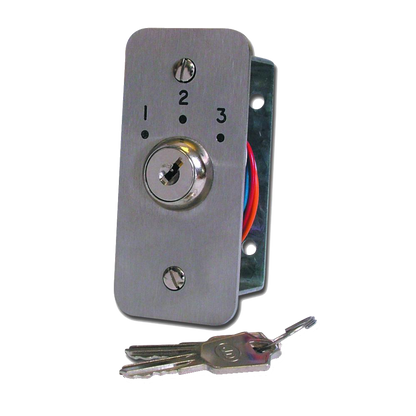 ASEC Three Position Key Switch Numbered 1, 2 & 3 - Stainless Steel