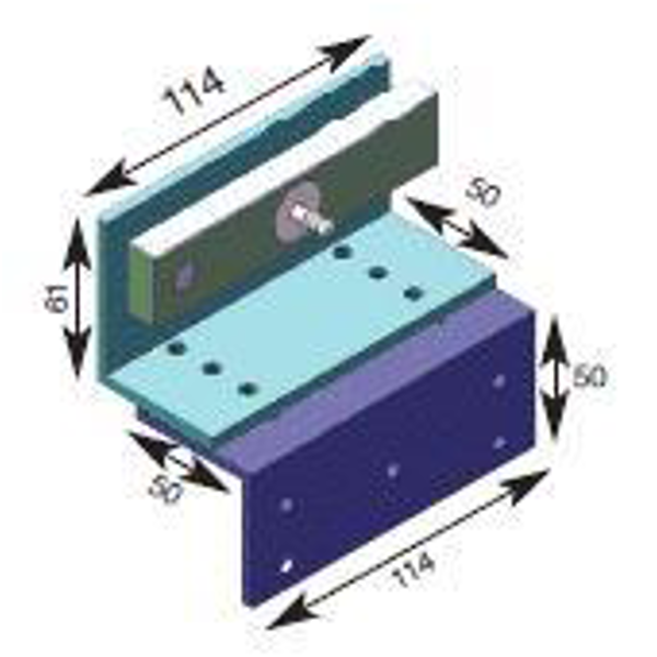 Asec Vortex MEM2400 Brackets Z & L Bracket - Anodised Aluminium