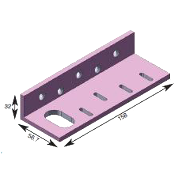 Asec Vortex MEM2400 Brackets L Bracket - Anodised Aluminium