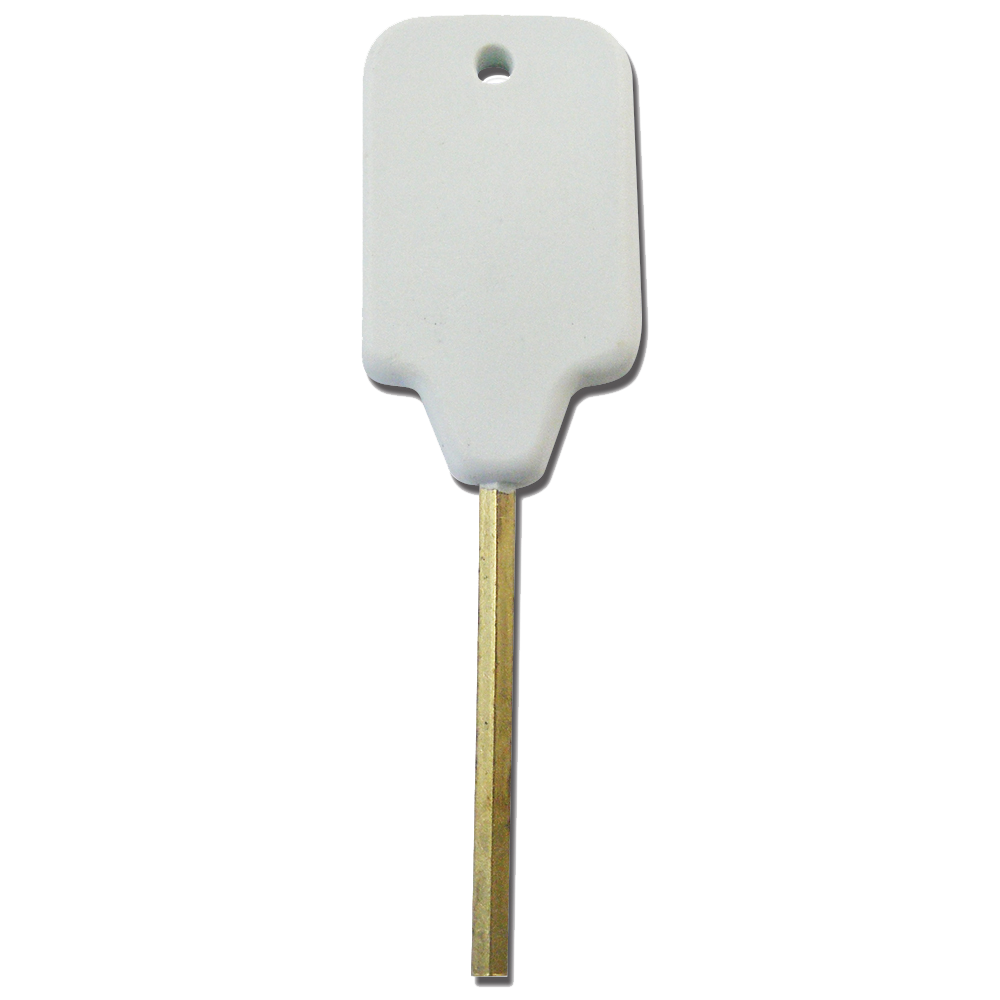 ASEC TS7451 White Plastic Head Avocet WMS Window Key White Plastic Head Key