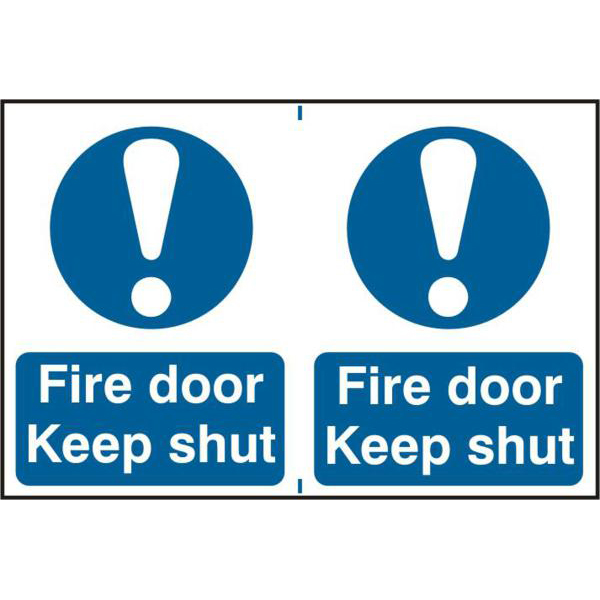 ASEC Fire Door Keep Shut 200mm x 300mm PVC Self Adhesive Sign