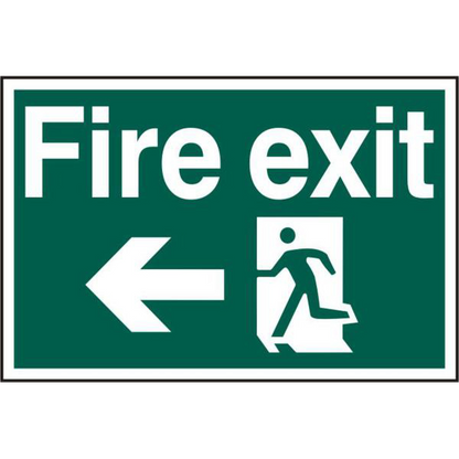 ASEC Fire Exit 200mm x 300mm PVC Self Adhesive Sign