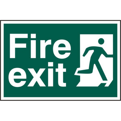 ASEC Fire Exit 200mm x 300mm PVC Self Adhesive Sign