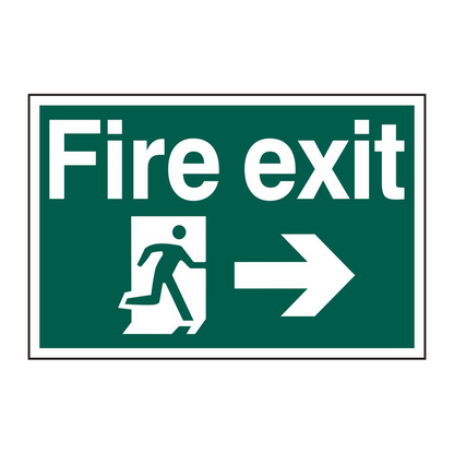 ASEC Fire Exit 400mm x 600mm PVC Self Adhesive Sign