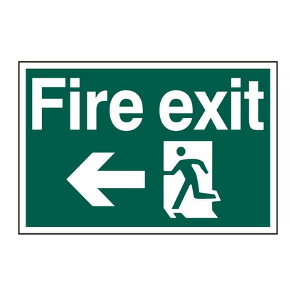 ASEC Fire Exit 400mm x 600mm PVC Self Adhesive Sign