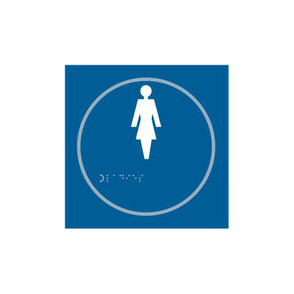 ASEC Ladies 150mm x 150mm Taktyle (Braille) Self Adhesive Sign