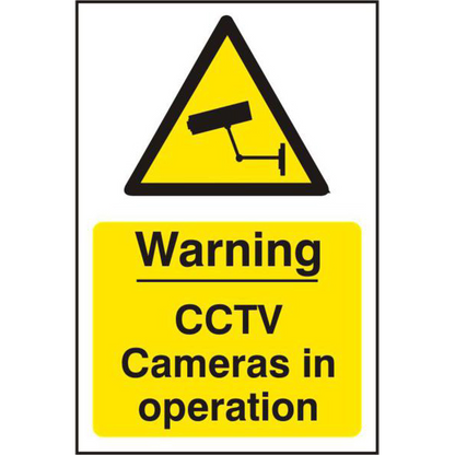 ASEC Warning CCTV Cameras in Operation 200mm x 300mm PVC Self Adhesive Sign