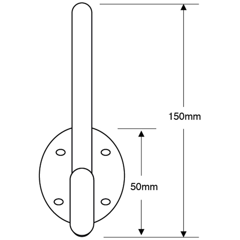 ASEC 150mm Oval Hat & Coat Hook