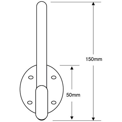 ASEC 150mm Oval Hat & Coat Hook